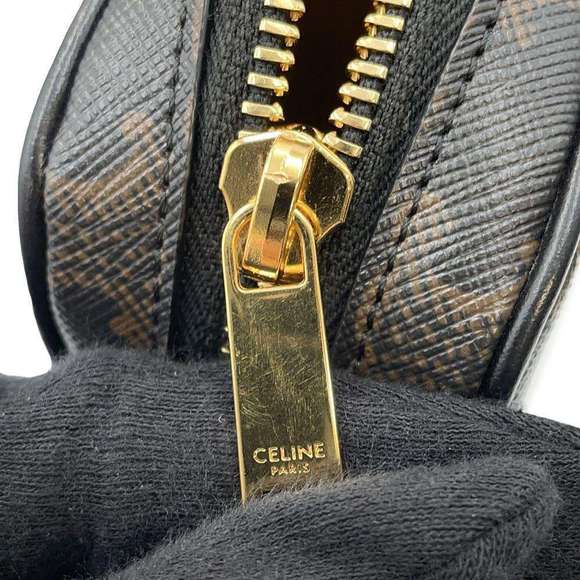 Celine Triomphe Messenger Bag Medium Shoulder Black - Picture 11 of 15